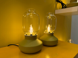 复古玻璃台灯摆件