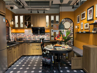 复古风温馨厨房室内场景