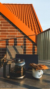 屋顶上的户外休闲小角落