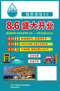 加油站开业海报