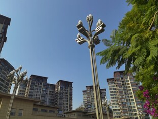 城市中的独特造型路灯