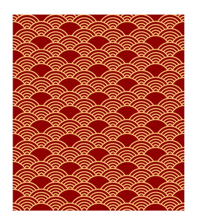 中式传统海浪纹红色底图案