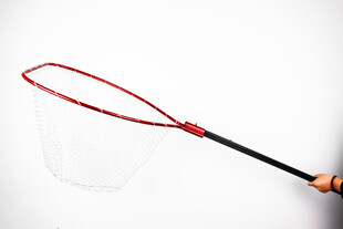 红色柄透明抄网