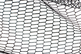 黑色六边形网状结构纹理