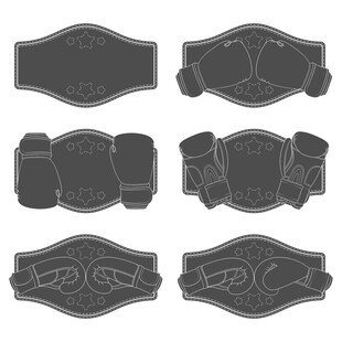 拳击手套获胜者皮带