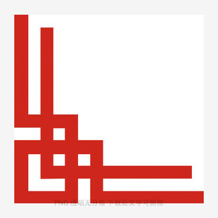 红色几何线条装饰图案