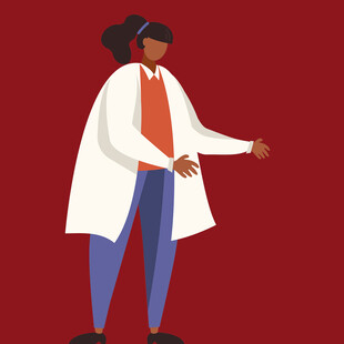 女医生指引方向