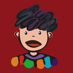 彩色服饰卡通人物形象