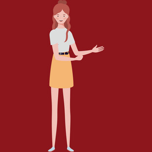 优雅女士展示姿态