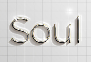 金属文字样机图片