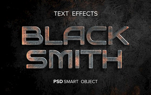 金属文字样机图片