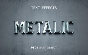 金属文字样机图片