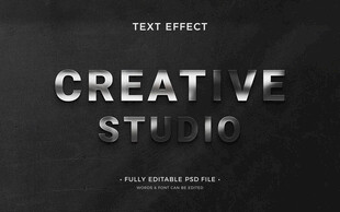 金属文字样机图片