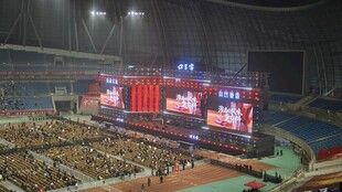 大型体育场内热闹场景