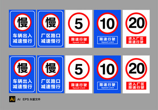 限速标识牌展示