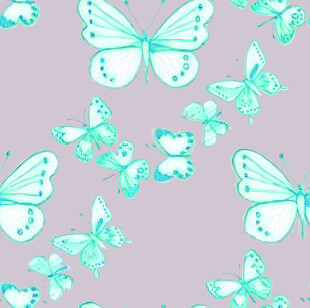淡紫色底的清新蝴蝶图案