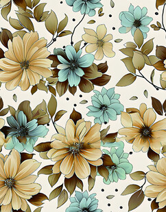 复古花卉图案背景