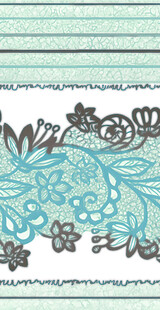 蓝灰花卉图案精美装饰