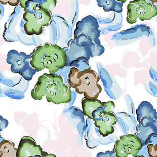 水彩风花卉动物图案设计