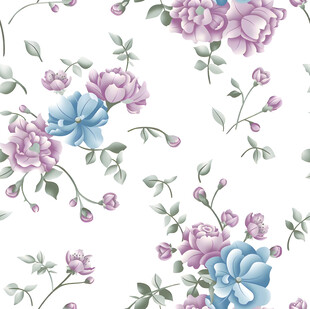 花卉图案清新淡雅风