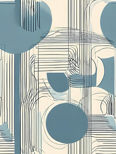 抽象几何线条图案设计