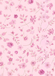 粉色花卉图案背景纹理