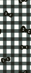 黑白格纹蝴蝶结图案背景