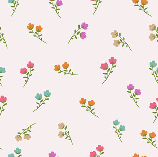 多彩小花无缝图案背景
