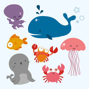 海洋动物插画