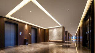 现代豪华酒店大堂走廊