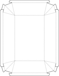 简约白色包装盒线稿图