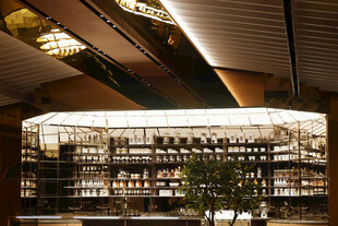 现代风格奢华酒架展示区