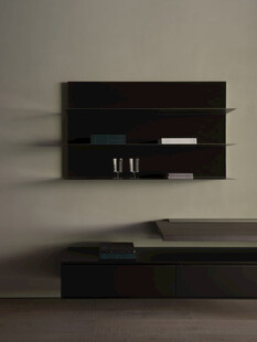 现代简约风格黑色壁挂架