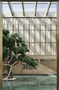 室内雅致盆景景观