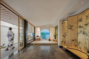 中式雅致客厅古韵屏风装饰