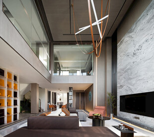 现代双层时尚客厅空间