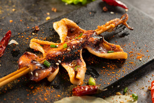 香辣烤鱿鱼须