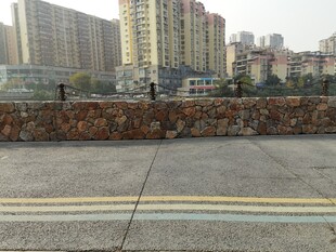 城市道路旁的高楼景观