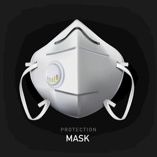 白色防护口罩设计图