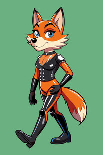 身着战甲的行走狐狸