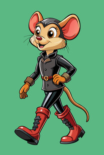 时尚酷炫老鼠形象