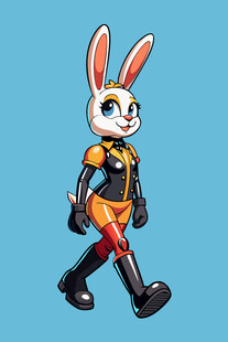 行走的机械风兔子