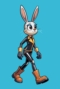 机械风兔子角色形象