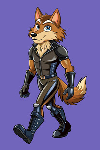 拟人化狐狸战士形象