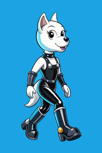 机械风白狗角色形象