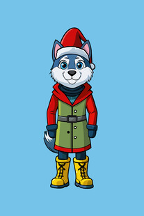 可爱浣熊探险家形象