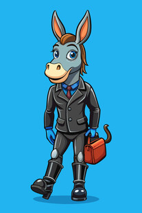 穿西装的驴形象设计