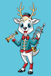 吹笛驯鹿小卫士