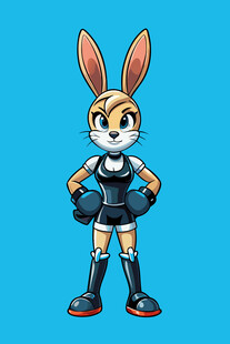 卡通兔女郎形象