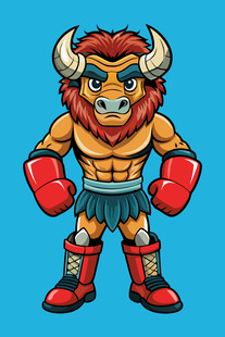 斗牛勇士卡通形象